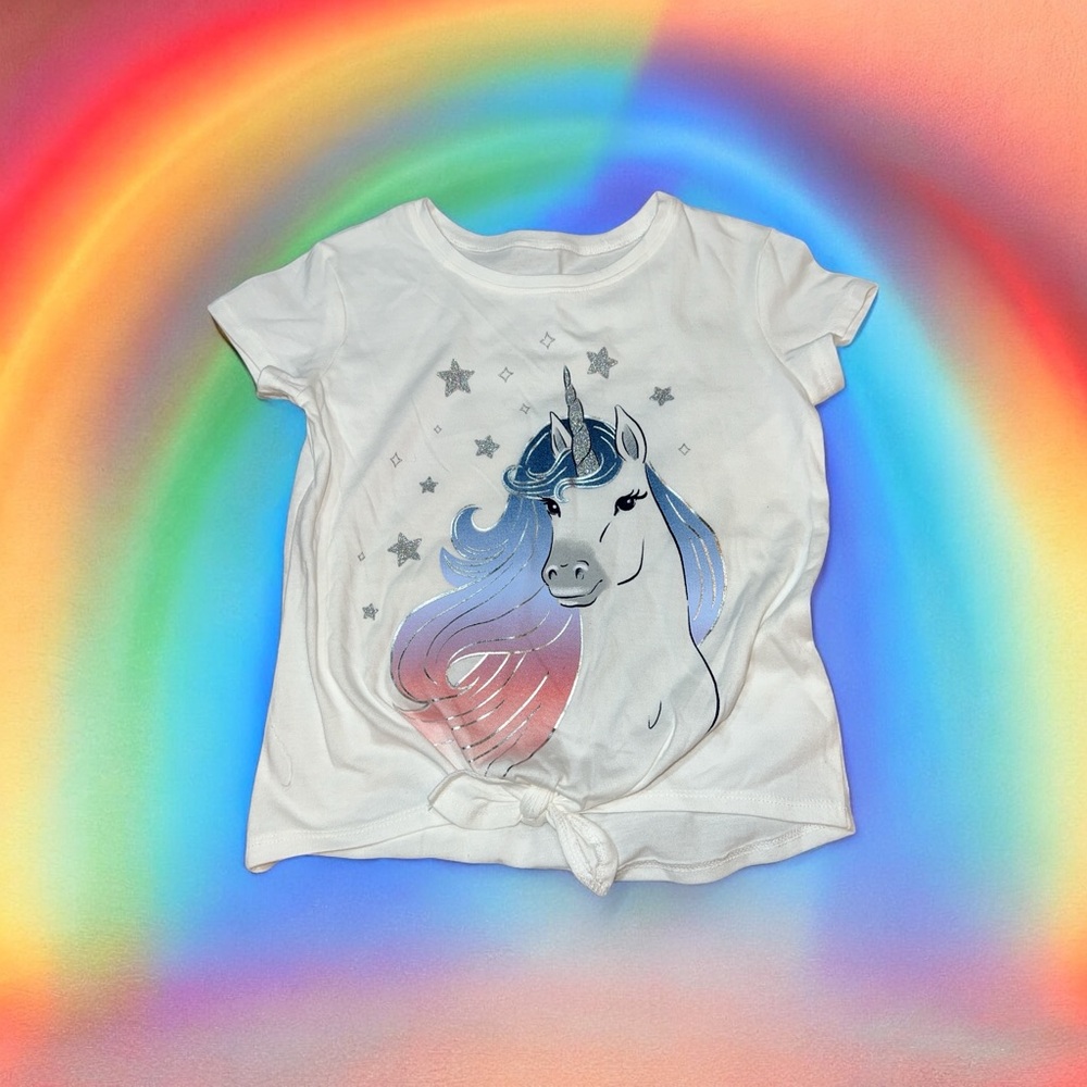 NEW Girls Unicorn Short Sleeve Tee (6)